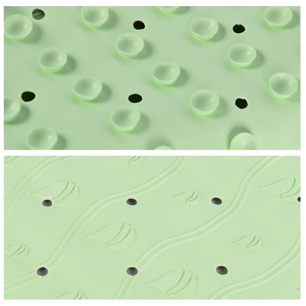 Discountershop Stijlvolle Groene Badmat - 76x36cm - Natuurlijk Rubber - 535g - Enkelvoudig Stuk