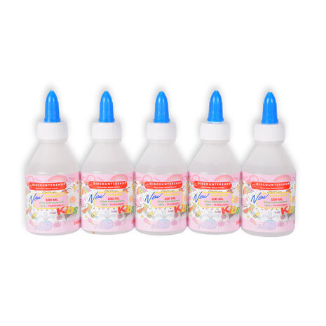 Discountershop 5 x 100ml Transparante Knutsellijm - Sterke Hechting voor Diverse Materialen - Perfect voor Kinderen, Hobby's en Kantoor Discountershop 5 x 100ml Transparante Knutsellijm - Sterke Hechting voor Diverse Materialen - Perfect voor Kinderen, Hobby's en Kantoor