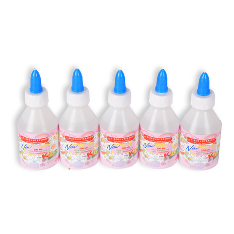 Discountershop 5 x 100ml Transparante Knutsellijm - Sterke Hechting voor Diverse Materialen - Perfect voor Kinderen, Hobby's en Kantoor Discountershop 5 x 100ml Transparante Knutsellijm - Sterke Hechting voor Diverse Materialen - Perfect voor Kinderen, Hobby's en Kantoor