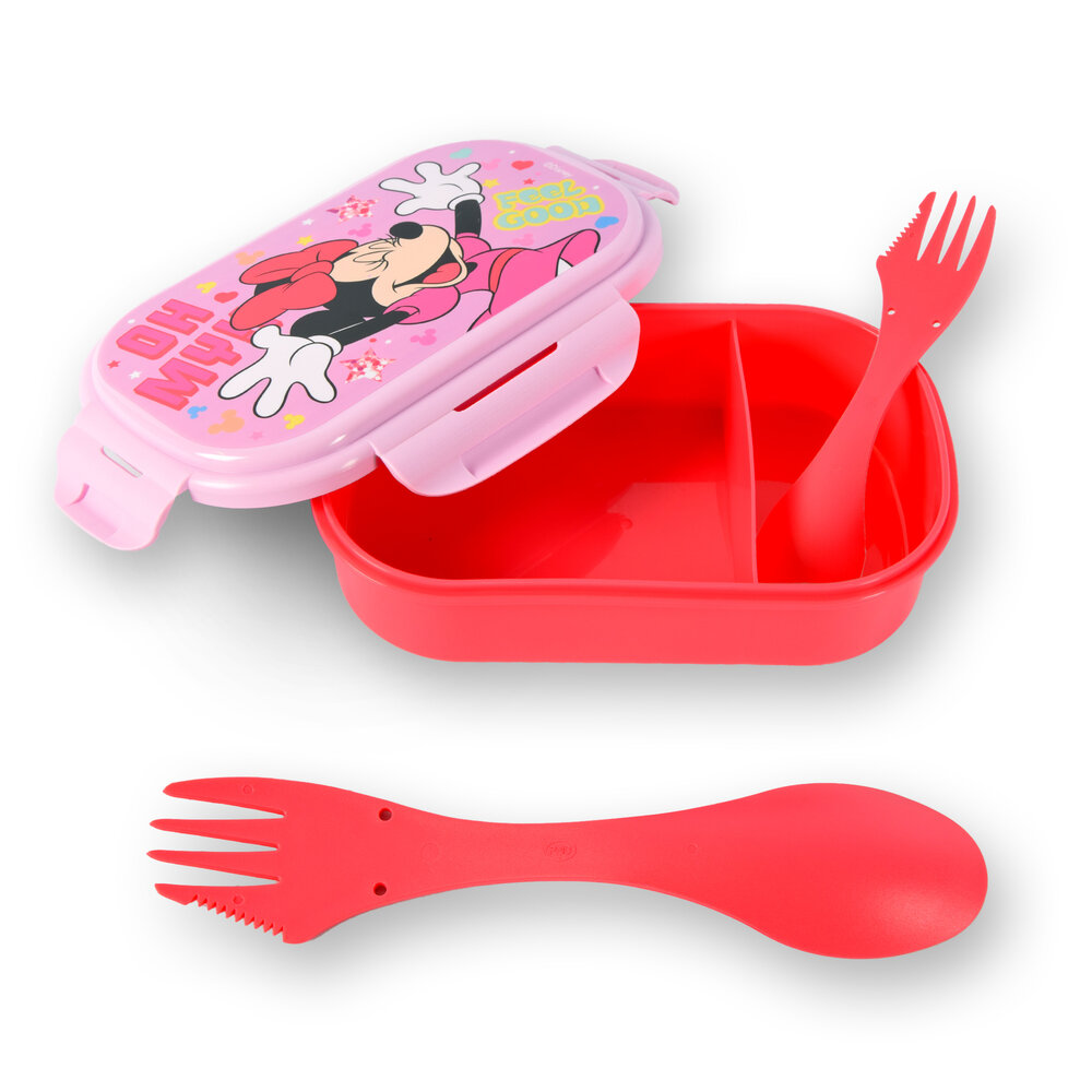 Disney Stijlvolle Lunchbox met Vakjes - Broodtrommel voor Gezonde Maaltijden - 1 Stuk - 19.5x12.5x7.5cm - Inclusief Vork Disney Stijlvolle Lunchbox met Vakjes - Broodtrommel voor Gezonde Maaltijden - 1 Stuk - 19.5x12.5x7.5cm - Inclusief Vork
