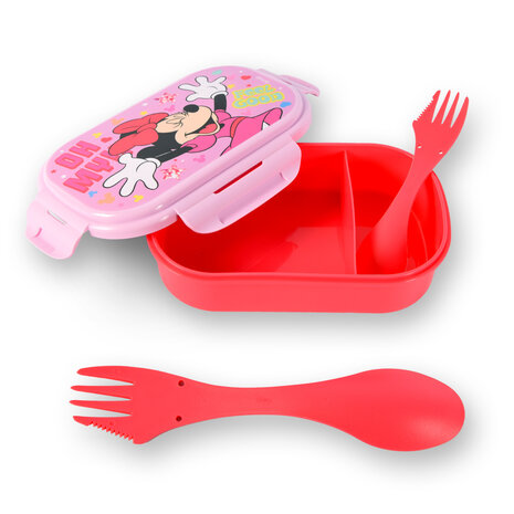 Disney Stijlvolle Lunchbox met Vakjes - Broodtrommel voor Gezonde Maaltijden - 1 Stuk - 19.5x12.5x7.5cm - Inclusief Vork Disney Stijlvolle Lunchbox met Vakjes - Broodtrommel voor Gezonde Maaltijden - 1 Stuk - 19.5x12.5x7.5cm - Inclusief Vork