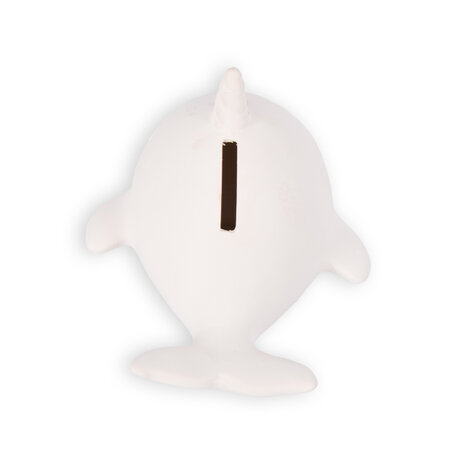 Discountershop Stylish White Ceramic Money Box - Coin Box - Sustainable Money Box - Savings Tin - 15x12x11cm - with 1x paintbrush - 6 colors Discountershop Stylish White Ceramic Money Box - Coin Box - Sustainable Money Box - Savings Tin - 15x12x11cm - with 1x paintbrush - 6 colors