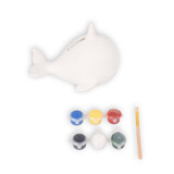 Discountershop Stijlvolle Witte Spaarpot van Keramiek - Muntenpotje - Duurzaam Geldpotje - Spaarblik - 15x12x11cm - met 1x paintbrush - 6kleuren Discountershop Stijlvolle Witte Spaarpot van Keramiek - Muntenpotje - Duurzaam Geldpotje - Spaarblik - 15x12x11cm - met 1x paintbrush - 6kleuren