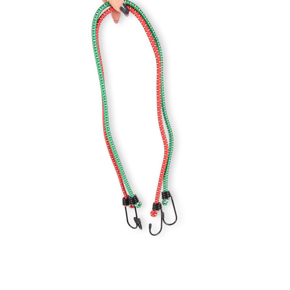 Discountershop 2 pieces Red and Green Spider Ties - Elastic, Metal, Rubber - Luggage Straps - 80cm Discountershop 2 pieces Red and Green Spider Ties - Elastic, Metal, Rubber - Luggage Straps - 80cm