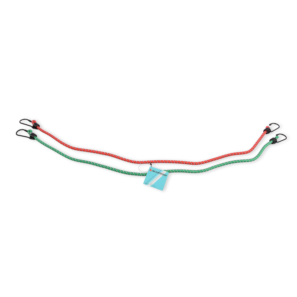 Discountershop 2 stuks Rode en Groene Spinbinders - Elastiek, Metaal, Rubber - Snelbinders voor Bagage - 80cm Discountershop 2 stuks Rode en Groene Spinbinders - Elastiek, Metaal, Rubber - Snelbinders voor Bagage - 80cm