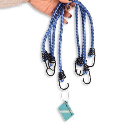 Discountershop 4 pieces Durable Blue Lash Straps made of Steel and Elastic - Maximum Working Load 7kg - Length: 20x45cm Discountershop 4 pieces Durable Blue Lash Straps made of Steel and Elastic - Maximum Working Load 7kg - Length: 20x45cm