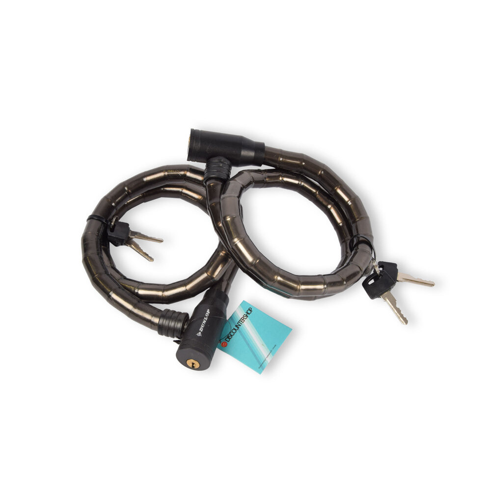 Discountershop Ultimate Security - Robust Black Bicycle Lock, Cable Lock And Ring Lock - 2 Pieces - 80cm Long - Comes With 4 Keys - For Bicycles & Accessories. Discountershop Ultimate Security - Robust Black Bicycle Lock, Cable Lock And Ring Lock - 2 Pieces - 80cm Long - Comes With 4 Keys - For Bicycles & Accessories.