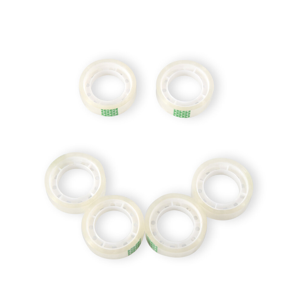 Discountershop Packaging Tape Roll with 7 Sets of Clear Adhesive Tape - 42 rolls - Handy for Home Use - 4cm x 1.2cm - 245g Discountershop Packaging Tape Roll with 7 Sets of Clear Adhesive Tape - 42 rolls - Handy for Home Use - 4cm x 1.2cm - 245g