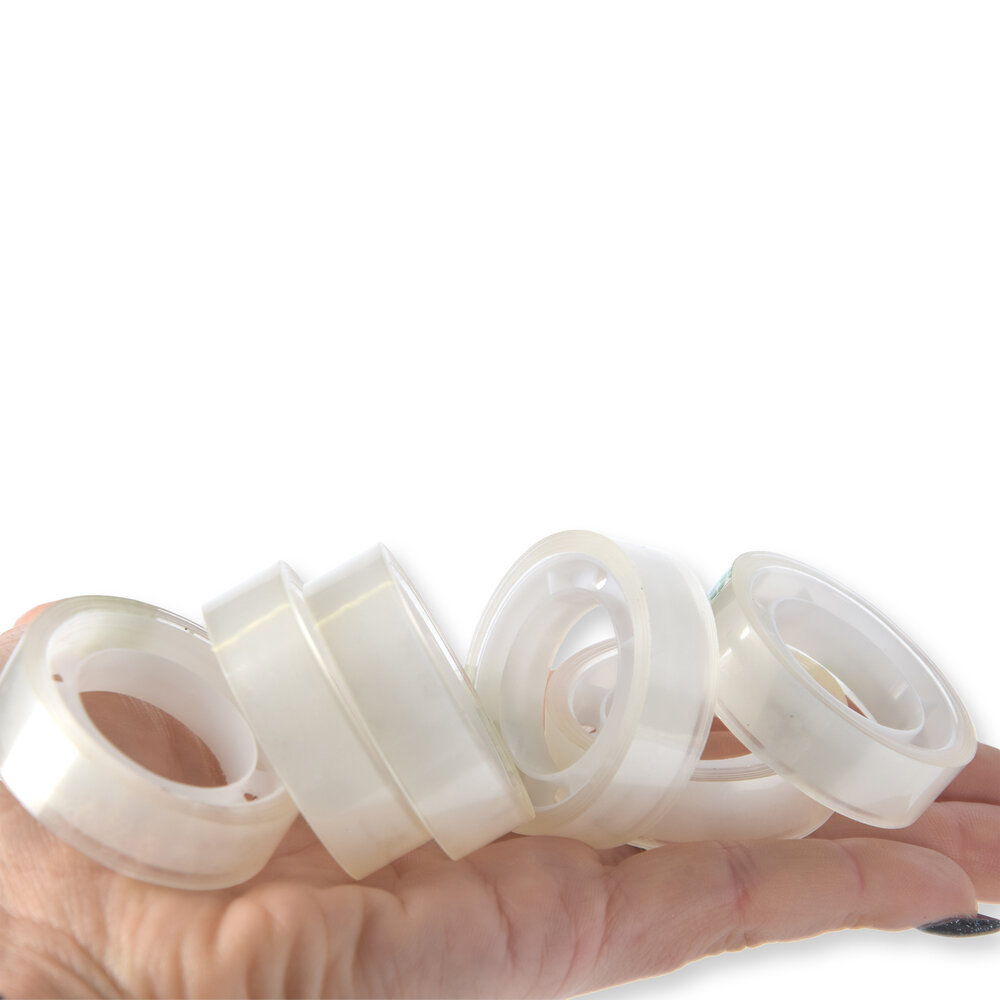 Discountershop Packaging Tape Roll with 7 Sets of Clear Adhesive Tape - 42 rolls - Handy for Home Use - 4cm x 1.2cm - 245g Discountershop Packaging Tape Roll with 7 Sets of Clear Adhesive Tape - 42 rolls - Handy for Home Use - 4cm x 1.2cm - 245g