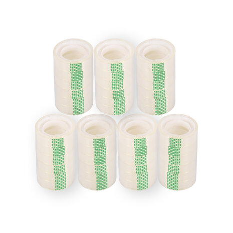 Discountershop Packaging Tape Roll with 7 Sets of Clear Adhesive Tape - 42 rolls - Handy for Home Use - 4cm x 1.2cm - 245g Discountershop Packaging Tape Roll with 7 Sets of Clear Adhesive Tape - 42 rolls - Handy for Home Use - 4cm x 1.2cm - 245g
