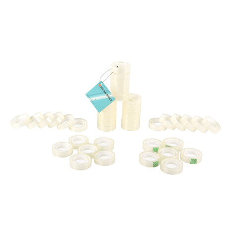 Discountershop Packaging Tape Roll with 7 Sets of Clear Adhesive Tape - 42 rolls - Handy for Home Use - 4cm x 1.2cm - 245g Discountershop Packaging Tape Roll with 7 Sets of Clear Adhesive Tape - 42 rolls - Handy for Home Use - 4cm x 1.2cm - 245g