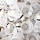 Discountershop Top Quality White Plastic Badminton Shuttlecocks - 6.6cm x 8.2cm - Pack of 5 - Light and Flexible