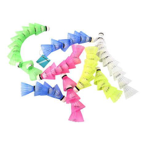 Discountershop Kunststof Shuttlecocks - 3 Sets (15 stuks) - Plastic Materiaal - 6.6cm x 6.6cm x 8.2cm