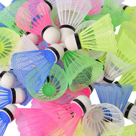 Discountershop Kunststof Shuttlecocks - 3 Sets (15 stuks) - Plastic Materiaal - 6.6cm x 6.6cm x 8.2cm