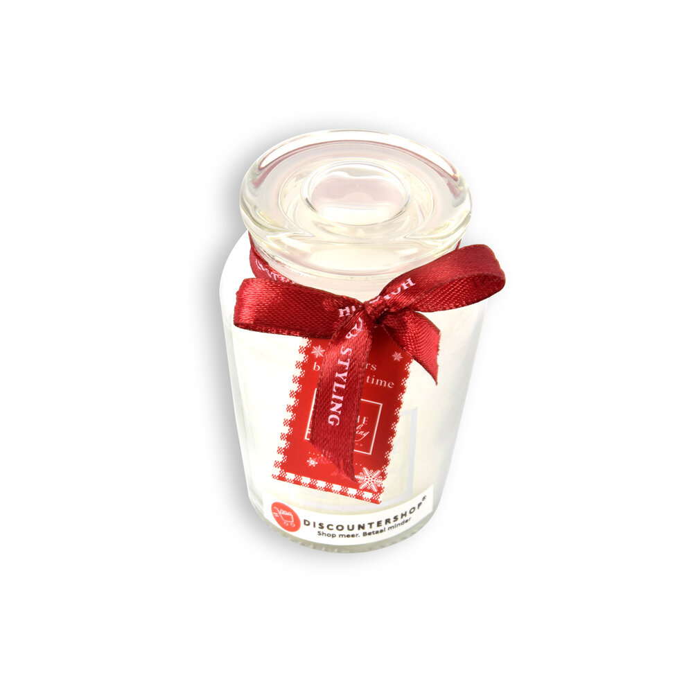 Discountershop Romantische Witte Geurkaars - Glas en Rubber - Vanillegeur - 4.5cm x 7.5cm x 8.2cm - 220g - 11 uur Brandtijd Discountershop Romantische Witte Geurkaars - Glas en Rubber - Vanillegeur - 4.5cm x 7.5cm x 8.2cm - 220g - 11 uur Brandtijd