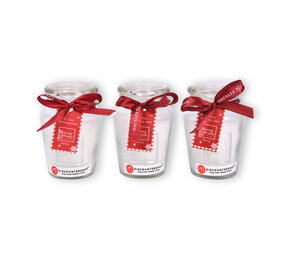 Discountershop Luxe Geurkaarsen Set - Wit - 4.5cm x 7.5cm x 8.2cm - 675g - 11 uur Brandtijd - Vanillageur - Set van 3 Stuks Discountershop Luxe Geurkaarsen Set - Wit - 4.5cm x 7.5cm x 8.2cm - 675g - 11 uur Brandtijd - Vanillageur - Set van 3 Stuks