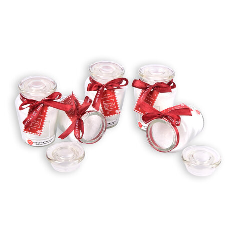 Discountershop Witte Kaarsenset - 5 stuks - Hoogwaardige Aromatische Kaarsen met Vanillegeur - 11 uur Brandtijd - Afmetingen: 4.5cm x 7.5cm x 8.2cm Discountershop Witte Kaarsenset - 5 stuks - Hoogwaardige Aromatische Kaarsen met Vanillegeur - 11 uur Brandtijd - Afmetingen: 4.5cm x 7.5cm x 8.2cm