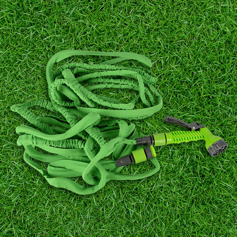 Merkloos Tuinslang | waterslang | Groen | Flexibel | 10-20m | Tuinsproeiers | met 7-functies | Sproeikop | Spuitpistool breedte:5cm | Slang breedte:2.5cm Merkloos Tuinslang | waterslang | Groen | Flexibel | 10-20m | Tuinsproeiers | met 7-functies | Sproeikop | Spuitpistool breedte:5cm | Slang breedte:2.5cm
