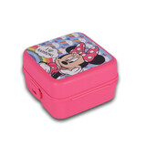 Disney Broodtrommel| Brooddoos | voor Meisjes | BPA Vrij | 1.5 liter | Met 3-Vakken | Roze | Lunchtrommel | 14cm*8cm*14cm