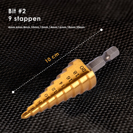 Discountershop Drill set | Drill set | for Metal | Drilling accessories | HSS-TiN | 3 Bits with Multiple Steps | for DIY and Household | 8cm*2cm*10cm Discountershop Drill set | Drill set | for Metal | Drilling accessories | HSS-TiN | 3 Bits with Multiple Steps | for DIY and Household | 8cm*2cm*10cm