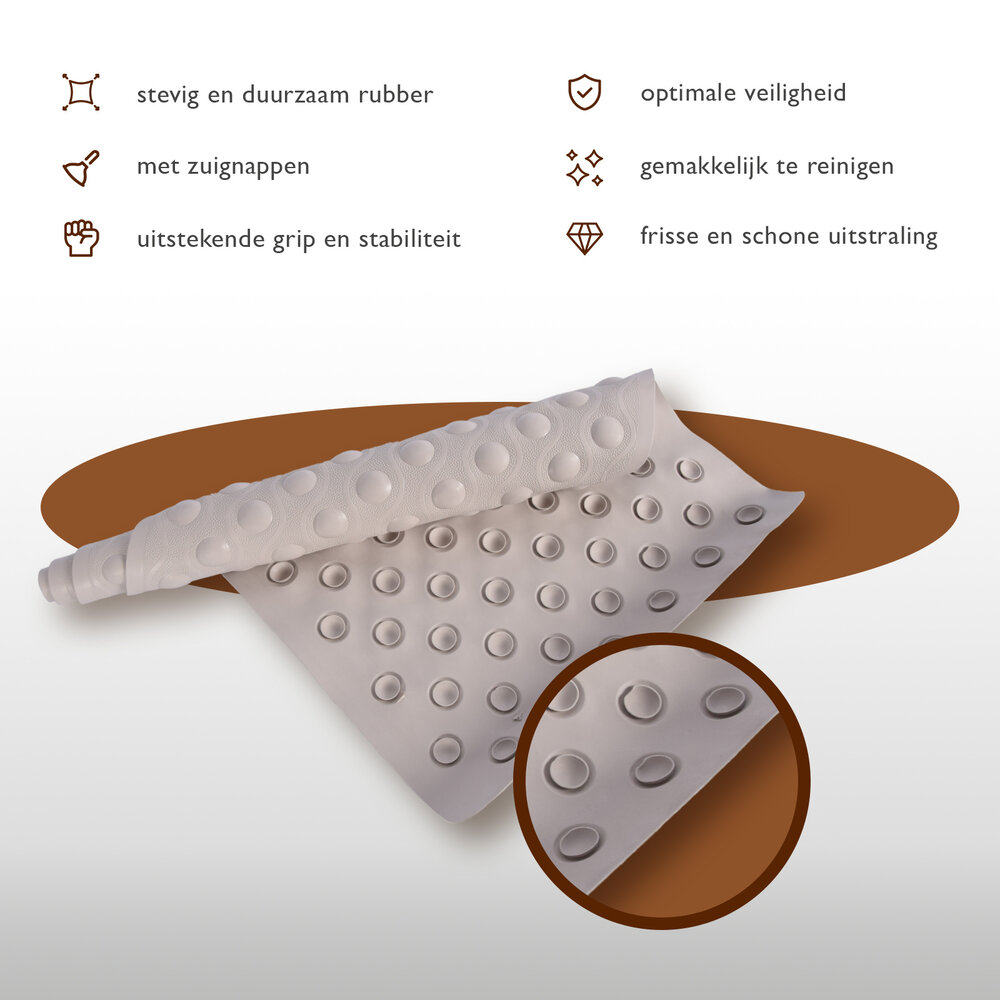 Discountershop Bath mat | Non-slip mat | Bathroom Accessories | Shower mat | Rubber | gray | 37cm*82cm Discountershop Bath mat | Non-slip mat | Bathroom Accessories | Shower mat | Rubber | gray | 37cm*82cm