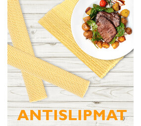 Discountershop Set van 2 | Antislipmat | Keukenlades | geel/beige | Rubberen antislipmat | Synthetisch rubber | Gripmat | 150cm*30cm Discountershop Set van 2 | Antislipmat | Keukenlades | geel/beige | Rubberen antislipmat | Synthetisch rubber | Gripmat | 150cm*30cm