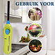 Discountershop Lighter with Child Safety Lock 22 cm for BBQ, Candles, Kitchen and Hospitality Use with Long Neck Green-Blue