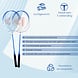 Discountershop Badminton Set for 20 Players – 10 Sets with 20 Blue Bioplastic Rackets, 30 Shuttlecocks and Carrying Covers for Schools and Events