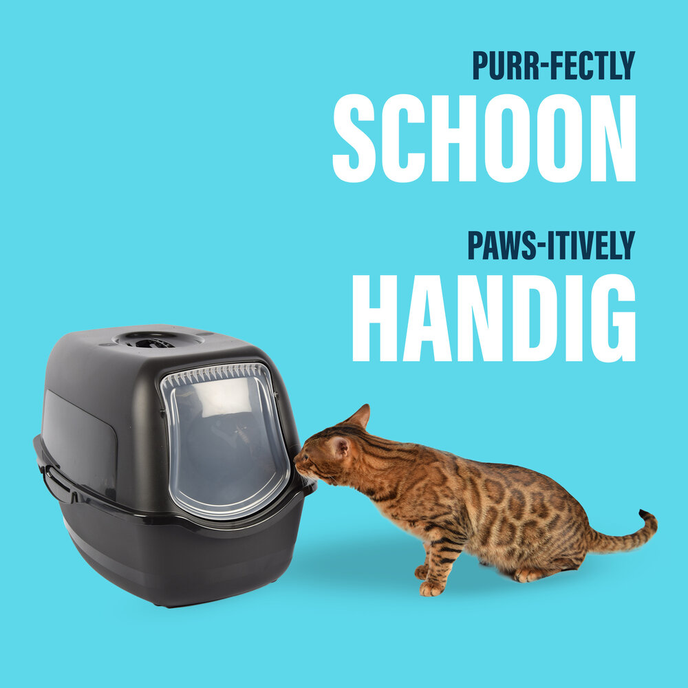 Discountershop Covered Cat Litter Box with Flap Door – Enclosed Litter Tray for Large Cats – Leak-Proof & Durable – Plastic Litter Box with Carbon Filter – 15 kg Capacity Discountershop Covered Cat Litter Box with Flap Door – Enclosed Litter Tray for Large Cats – Leak-Proof & Durable – Plastic Litter Box with Carbon Filter – 15 kg Capacity