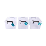 Discountershop 3 Stuks Stapelbare Grote Witte Opbergboxen - Klikdeksel - 26cm x 19cm x 16cm - 5L Discountershop 3 Stuks Stapelbare Grote Witte Opbergboxen - Klikdeksel - 26cm x 19cm x 16cm - 5L