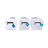 3 Pieces Stackable Large White Storage Boxes - Click Lid - 26cm x 19cm x 16cm - 5L 3 Pieces Stackable Large White Storage Boxes - Click Lid - 26cm x 19cm x 16cm - 5L