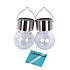 Solar lamps for atmospheric garden lighting - Set of 2 - Silver - Dimensions: approx. 9x6cm - Solar Lamps incl. batteries Solar lamps for atmospheric garden lighting - Set of 2 - Silver - Dimensions: approx. 9x6cm - Solar Lamps incl. batteries
