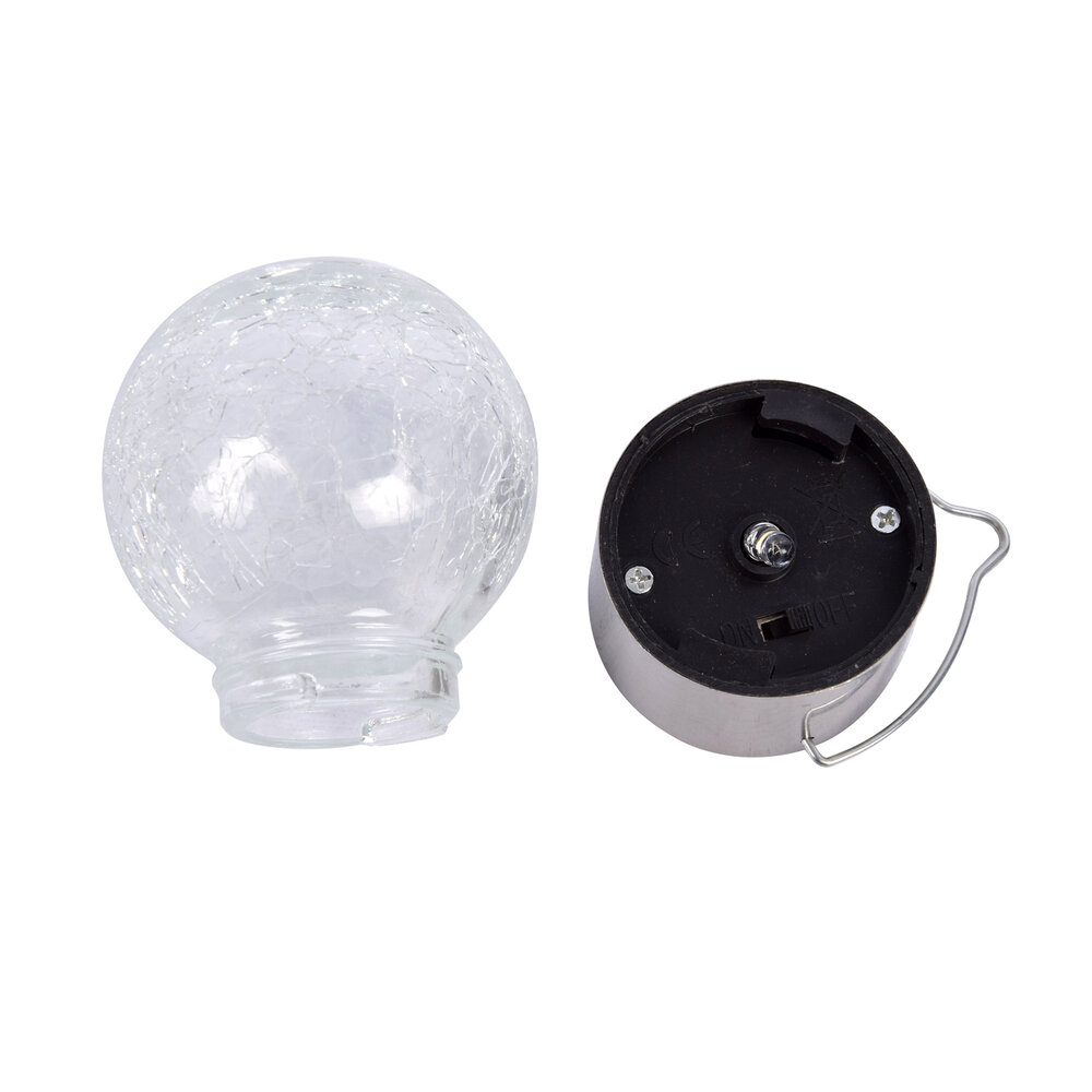 Discountershop Elegant Solar Lamp Set for Atmospheric Garden Lighting - 3 SOLAR Lamps – Silver