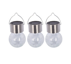 Discountershop Sierlijke Zonne-lampen Set voor Stemmige Tuinverlichting - 3 SOLAR Lampen – Zilver Discountershop Sierlijke Zonne-lampen Set voor Stemmige Tuinverlichting - 3 SOLAR Lampen – Zilver