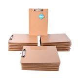 Discountershop Stijlvolle Houten Klemborden Set - 36 stuks - Klembord van Hout in Beige Kleur - 31,5cm x 22,5cm