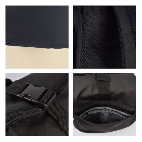 Enrico Benetti Stijlvolle Zwarte Rugzak - Enrico Benetti | Outdoor Rugtas - 14L Volume - Laptopvak - Verstelbare Schouderbanden Enrico Benetti Stijlvolle Zwarte Rugzak - Enrico Benetti | Outdoor Rugtas - 14L Volume - Laptopvak - Verstelbare Schouderbanden