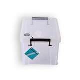 Discountershop Stylish White Storage Box with Click Lid - 5L Plastic Storage Container | Storage box for Clothing and Tools Discountershop Stylish White Storage Box with Click Lid - 5L Plastic Storage Container | Storage box for Clothing and Tools