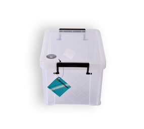 Discountershop Stijlvolle Witte Opbergdoos met Klikdeksel - 5L Kunststof Opbergcontainer | Opbergbox voor Kleding en Gereedschap Discountershop Stijlvolle Witte Opbergdoos met Klikdeksel - 5L Kunststof Opbergcontainer | Opbergbox voor Kleding en Gereedschap