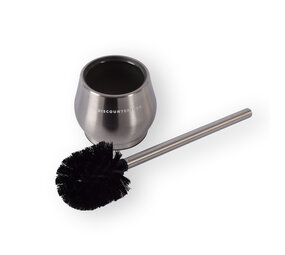 Discountershop Silver Toilet Brush with Holder - Toilet Accessories - Stainless Steel - 10.5x12x36cm Discountershop Silver Toilet Brush with Holder - Toilet Accessories - Stainless Steel - 10.5x12x36cm
