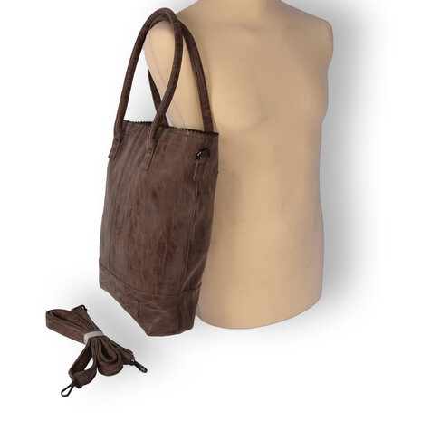 Bicky Bernard  Stylish Brown Shoulder Bag Women with Small Purse - Bicky Bernard - Polyester - 35x10x39cm - 13.6L - 3 Compartments