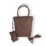 Bicky Bernard  Stylish Brown Shoulder Bag Women with Small Purse - Bicky Bernard - Polyester - 35x10x39cm - 13.6L - 3 Compartments Bicky Bernard  Stylish Brown Shoulder Bag Women with Small Purse - Bicky Bernard - Polyester - 35x10x39cm - 13.6L - 3 Compartments