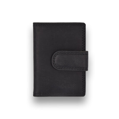 4 East Elegant RFID Wallet - Black - Women & Men - 4 East - Compact Size: 7cm x 1.5cm x 10cm - 14 credit card slots