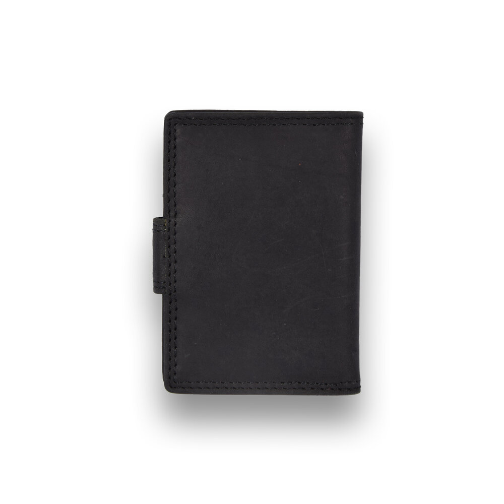 4 East Elegant RFID Wallet - Black - Women & Men - 4 East - Compact Size: 7cm x 1.5cm x 10cm - 14 credit card slots