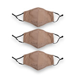 Discountershop Reusable Face Masks in Beige Cotton | 24 cm Length | 15.5 cm Width | 3 Pieces | Breathable and Hygienic | Ideal for Dust Protection and Daily Use Discountershop Reusable Face Masks in Beige Cotton | 24 cm Length | 15.5 cm Width | 3 Pieces | Breathable and Hygienic | Ideal for Dust Protection and Daily Use