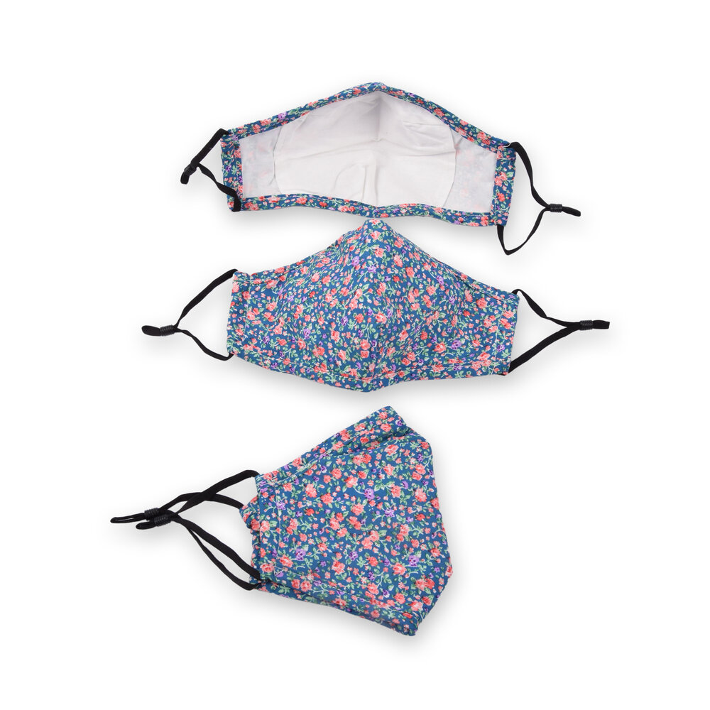 Discountershop Blauwe Katoenen Mondkapjes | 3 Delige Set | 24cm x 15.5m | Herbruikbaar en Stofbestendig | Ideal Voor Uniseks Gebruik Discountershop Blauwe Katoenen Mondkapjes | 3 Delige Set | 24cm x 15.5m | Herbruikbaar en Stofbestendig | Ideal Voor Uniseks Gebruik