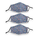 Discountershop Blauwe Katoenen Mondkapjes | 3 Delige Set | 24cm x 15.5m | Herbruikbaar en Stofbestendig | Ideal Voor Uniseks Gebruik Discountershop Blauwe Katoenen Mondkapjes | 3 Delige Set | 24cm x 15.5m | Herbruikbaar en Stofbestendig | Ideal Voor Uniseks Gebruik