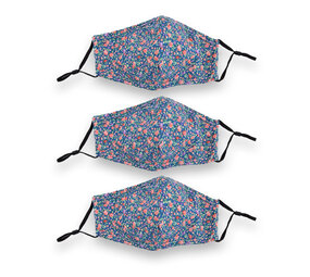 Discountershop Blue Cotton Face Masks | 3-Piece Set | 24cm x 15.5cm | Reusable and Dust Resistant | Ideal For Unisex Use Discountershop Blue Cotton Face Masks | 3-Piece Set | 24cm x 15.5cm | Reusable and Dust Resistant | Ideal For Unisex Use