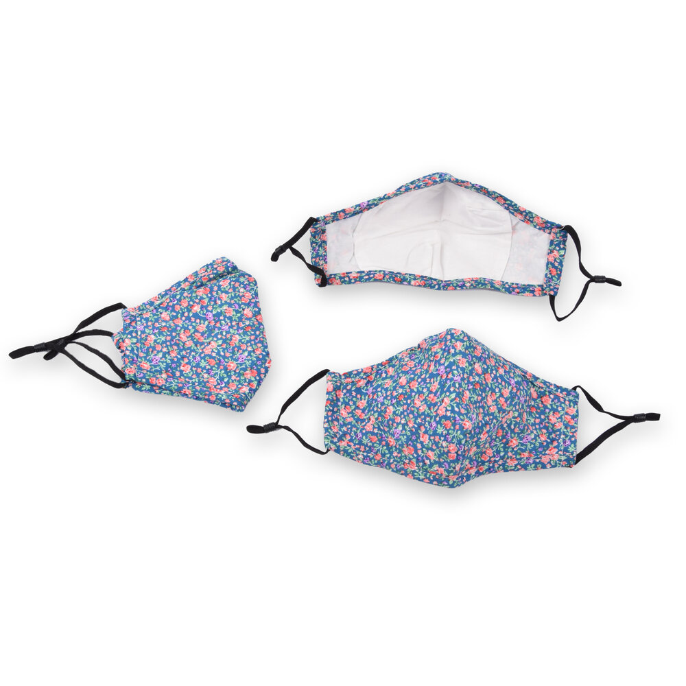 Discountershop Blauwe Katoenen Mondkapjes | 3 Delige Set | 24cm x 15.5m | Herbruikbaar en Stofbestendig | Ideal Voor Uniseks Gebruik Discountershop Blauwe Katoenen Mondkapjes | 3 Delige Set | 24cm x 15.5m | Herbruikbaar en Stofbestendig | Ideal Voor Uniseks Gebruik