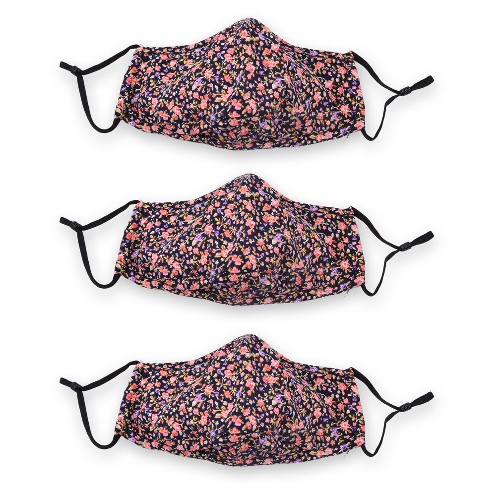 Discountershop Floral Noir Elegante Zwarte Katoenen Mondmaskers | 3 Stuks | Lengte 24 cm | Breedte 15.5m | Wasbaar en Herbruikbaar | Ideaal voor Stofbescherming en Dagelijks Gebruik Discountershop Floral Noir Elegante Zwarte Katoenen Mondmaskers | 3 Stuks | Lengte 24 cm | Breedte 15.5m | Wasbaar en Herbruikbaar | Ideaal voor Stofbescherming en Dagelijks Gebruik