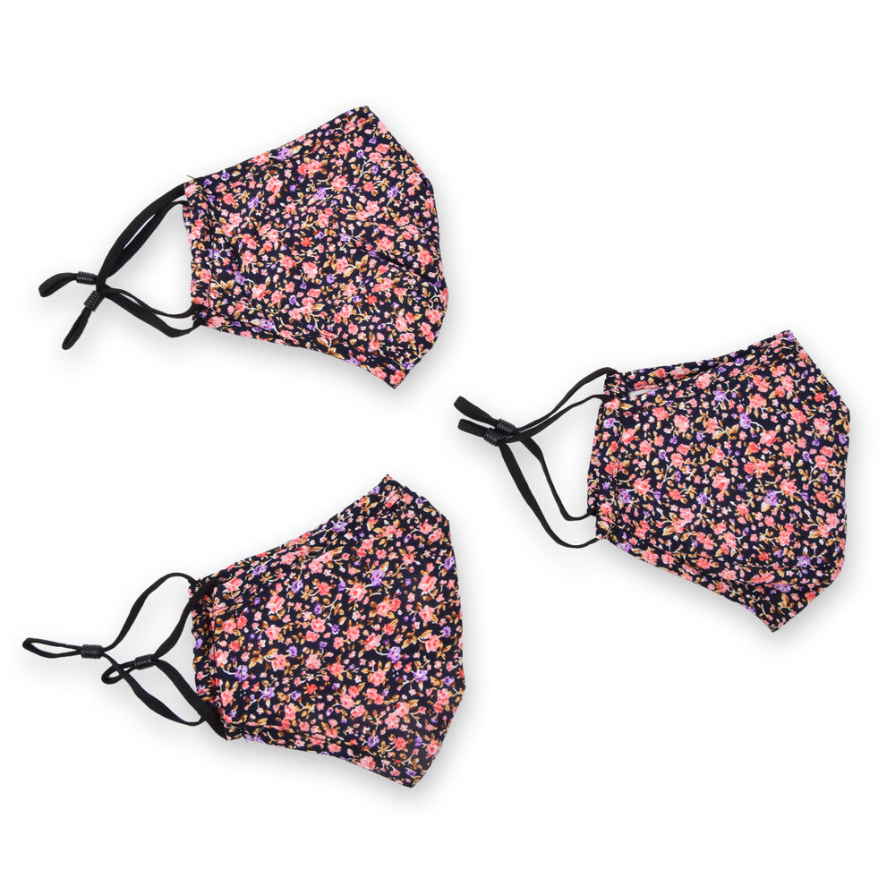 Discountershop Floral Noir Elegante Zwarte Katoenen Mondmaskers | 3 Stuks | Lengte 24 cm | Breedte 15.5m | Wasbaar en Herbruikbaar | Ideaal voor Stofbescherming en Dagelijks Gebruik Discountershop Floral Noir Elegante Zwarte Katoenen Mondmaskers | 3 Stuks | Lengte 24 cm | Breedte 15.5m | Wasbaar en Herbruikbaar | Ideaal voor Stofbescherming en Dagelijks Gebruik